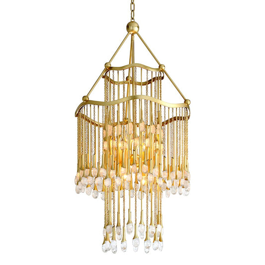 Corbett Lighting Kiara 8 Light Chandelier, Gold Leaf - 286-08-GL