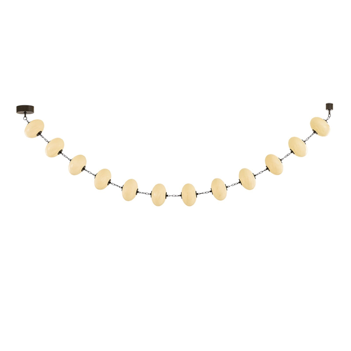 Corbett Lighting Nephele 138in 12-Light Chandelier | Modern Bronze and Cream Cloud Glass | Dining Room & Foyer | 138 x 10 x 45 in | Model 473-10-BRZ