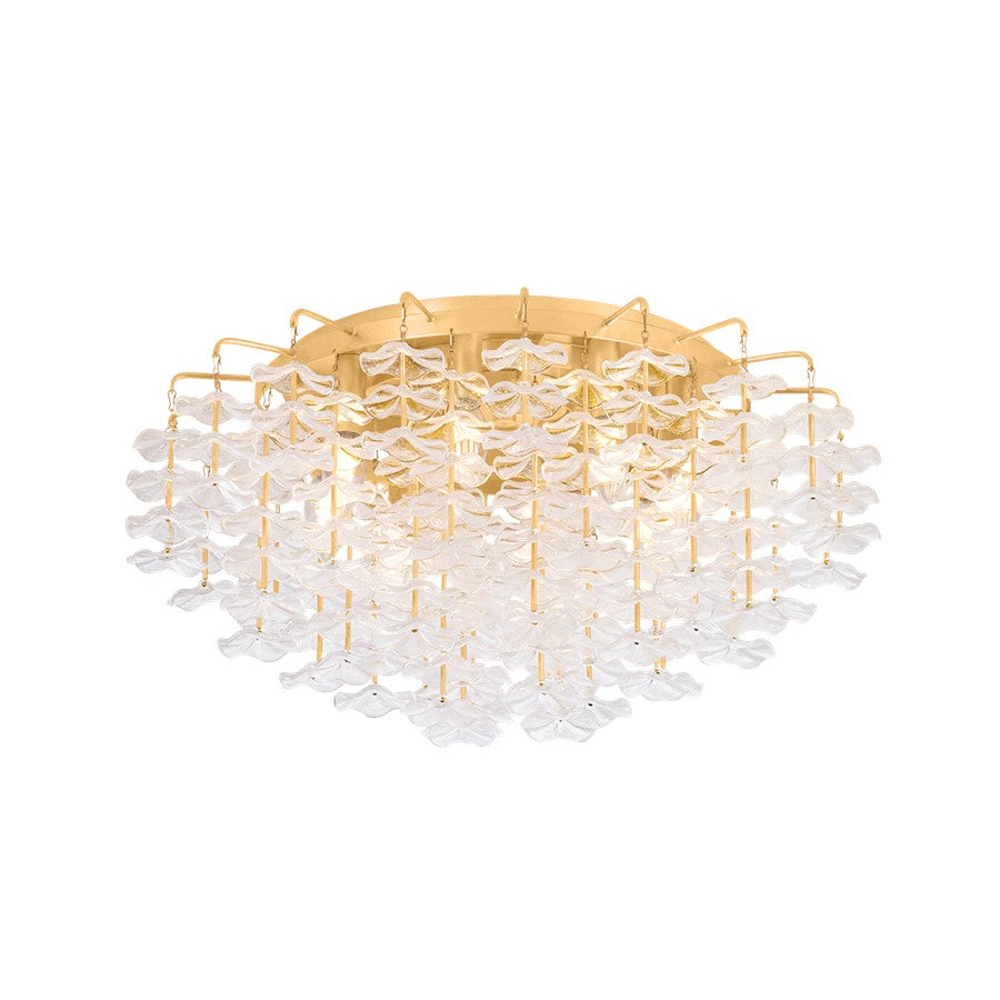 Corbett Lighting Alsace 8Lt Semi Flush Mount, Gold Leaf/Piastre - 534-24-VGL