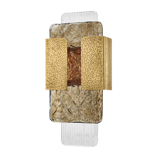 Corbett Lighting Telluride 2Lt Wall Sconce, Vintage Brass/Topaz - 551-02-VB