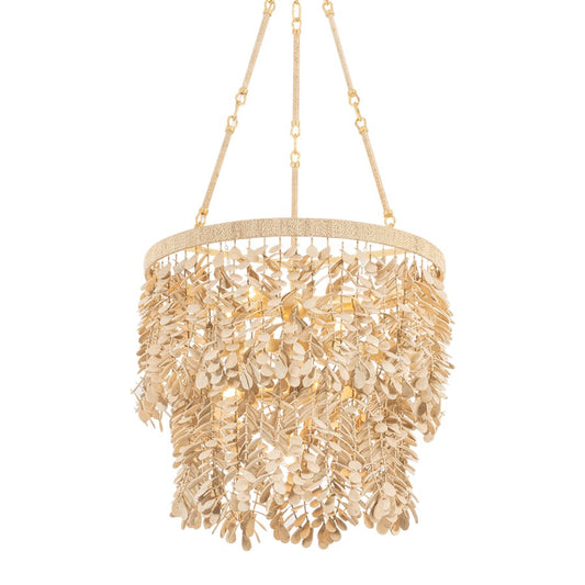 Corbett Lighting Naxos 8Lt Chandelier, Vintage Gold Leaf/Coco Shell - 552-24-VGL