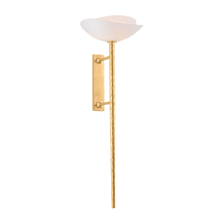Corbett Lighting Coppa 1Lt Wall Sconce, Gold Leaf/Cloud Seeded - 554-01-VGL