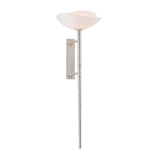 Corbett Lighting Coppa 1Lt Wall Sconce, Silver Leaf/Cloud Seeded - 554-01-WSL