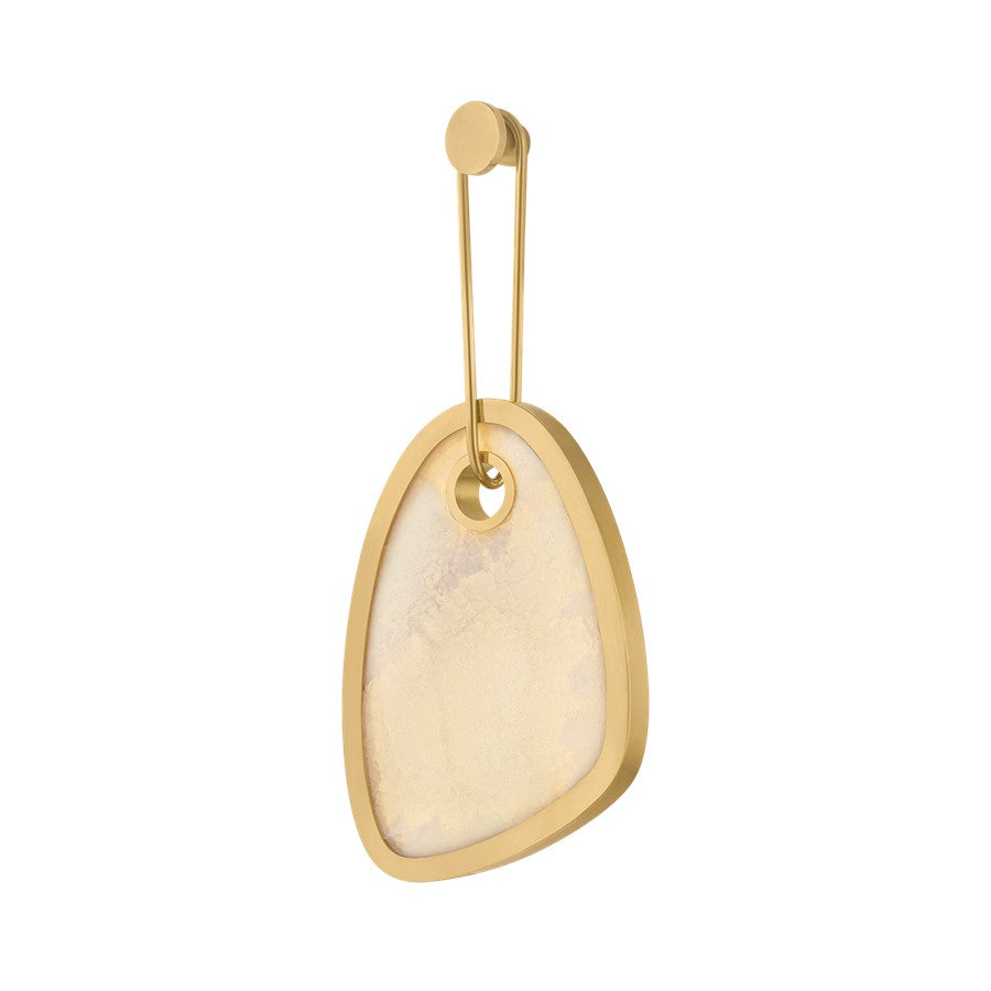 Corbett Lighting Vela 1Lt Wall Sconce, Vintage Brass/Onyx - 556-01-VB