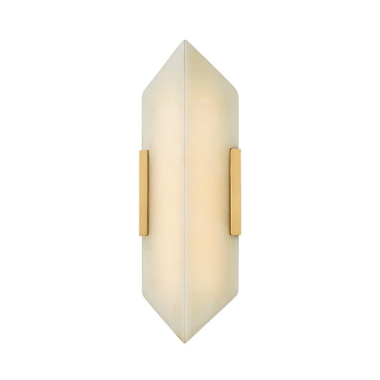Corbett Lighting Geo 1Lt 16" Wall Sconce, Vintage Brass/Onyx - 558-16-VB