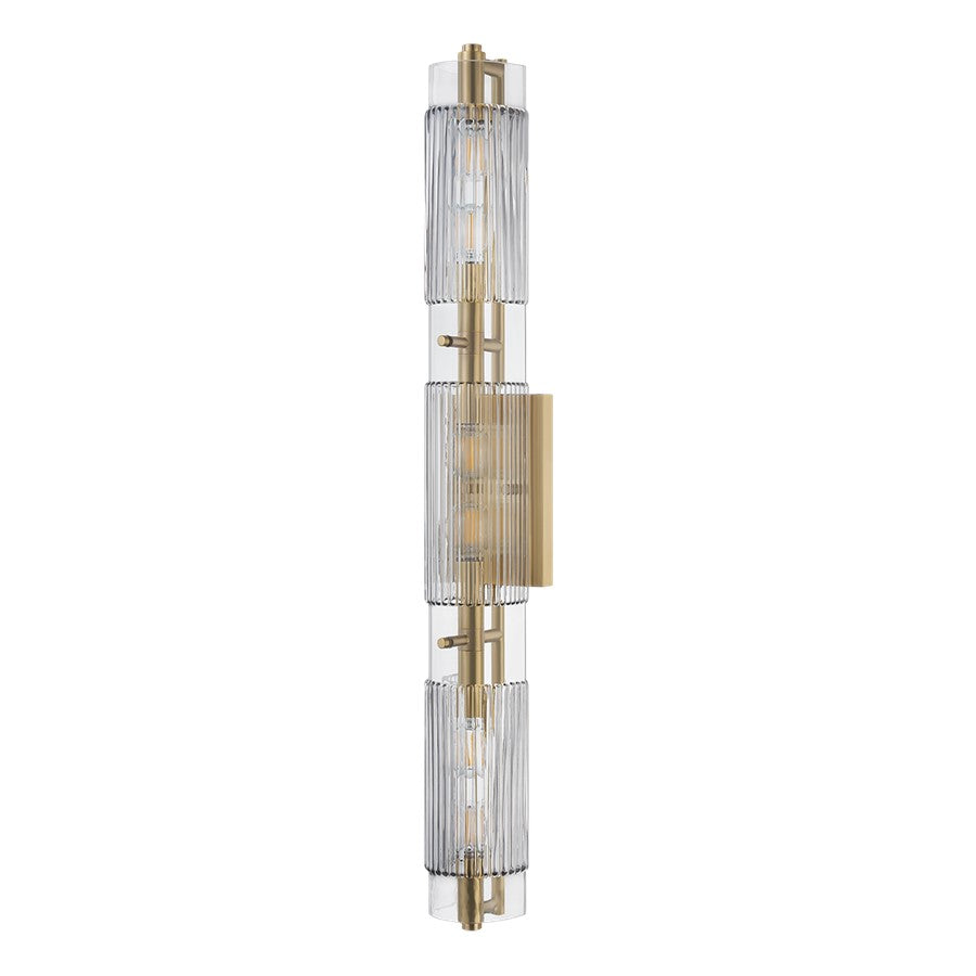Corbett Lighting Duoro 6Lt Bath and Vanity, Brass/Clear Smoke - 562-06-VB
