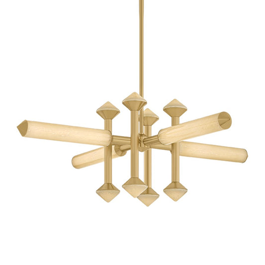 Corbett Hydra 12Lt Chandelier, Vintage Brass/Champagne Opal Seeded - 565-48-VB