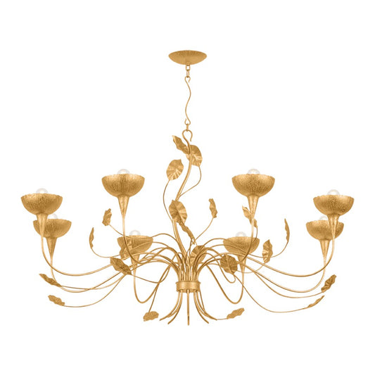 Corbett Lighting Innsbruck 8 Light Chandelier, Vintage Gold Leaf - 566-52-VGL