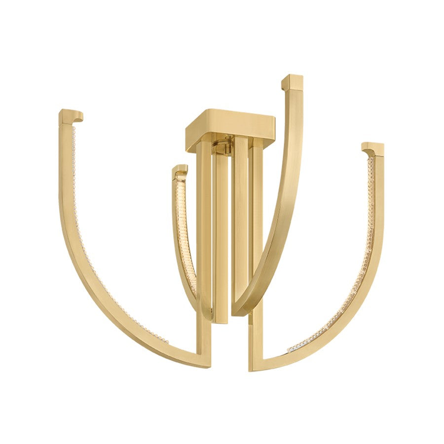 Corbett Lighting Frankfurt 4 Light 24" Chandelier, Brass/Piastre - 567-24-VB