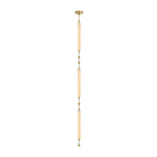 Corbett Parigi 3 Light Pendant, Vintage Brass/Clear Cloud Seeded - 568-05-VB