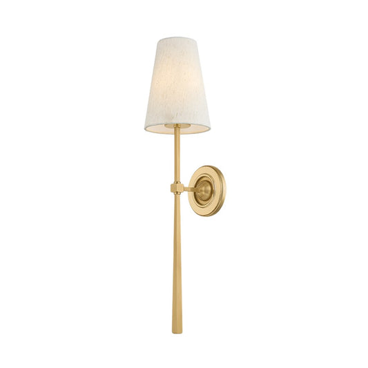 Corbett Lighting Cadiz 1 Light Wall Sconce, Vintage Brass/Raw Silk - 570-01-VB