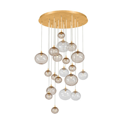Corbett Istanbul 20 Light Chandelier, Vintage Gold Leaf/Clear Optic - 571-29-VGL