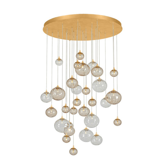 Corbett Istanbul 30 Light Chandelier, Vintage Gold Leaf/Clear Optic - 571-40-VGL