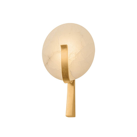 Corbett Thira 1 Light Wall Sconce, Vintage Gold Leaf/Alabaster - 574-01-VGL