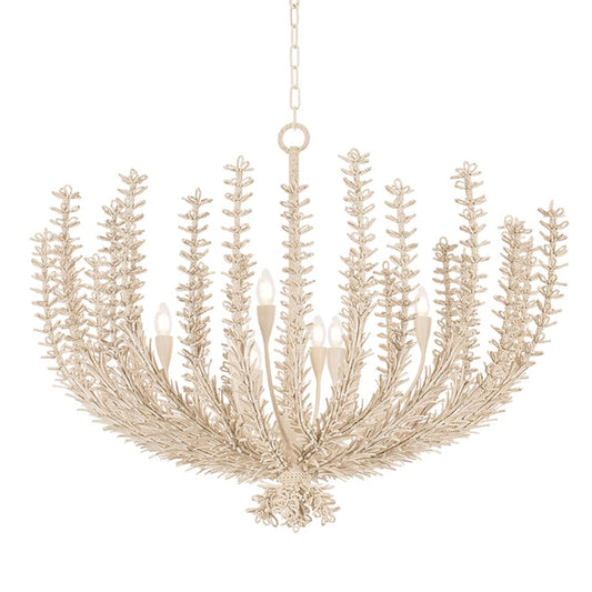 Corbett Pedrillo 8 Light Chandelier, Cream Plaster/Coco Beads - 575-44-CP