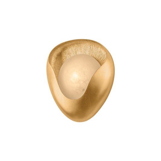 Corbett Lighting Hina 1-Light Wall Sconce | Natural Vintage Gold Leaf and Alabaster | Bedroom & Hallway Accent Light | Model 590-01-VGL