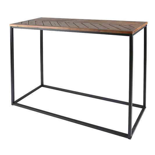 Canarm Weston Console Table | Brown/Black Metal & Wood | Entryway & Hallway Accent Table | 39 x 14 x 32 in | Model 203302-05