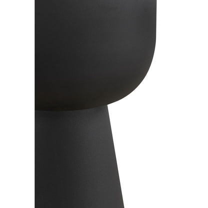 Canarm Nila 14in Round Side Table | Black Iron and White Marble Top | Living Room & Bedroom Accent | 14 x 14 x 22 in | Model 22ST157