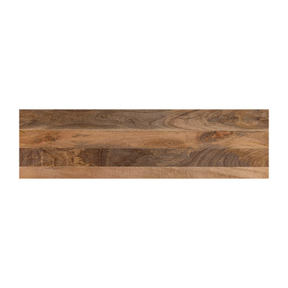 Canarm Deven 60in Console Table | Natural Wood Top and Black Iron Frame | Hallway & Entryway Accent | 60 x 15.5 x 32.5 in | Model 9000M