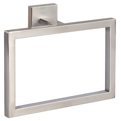 Canarm Bishop 9in Brushed Nickel Towel Ring | Modern Minimalist Brushed Nickel Stainless Steel | Bathroom & Powder Room Hand Towel | Model BA101A09BN