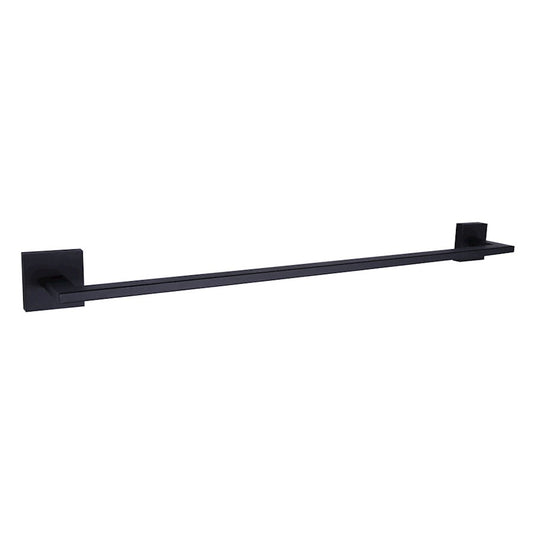 Canarm Bishop 24in Towel Bar | Matte Black Metal | Bathroom & Spa Towel Rack | 24 x 3 x 2 in | Model BA101A24BK