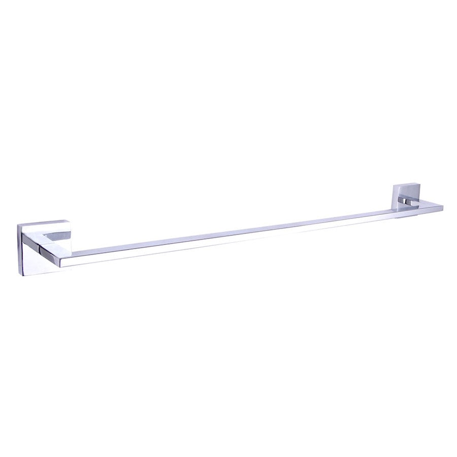 Canarm Bishop 24in Towel Bar | Chrome Metal | Bathroom & Spa Towel Rack | 24 x 3 x 2 in | Model BA101A24CH