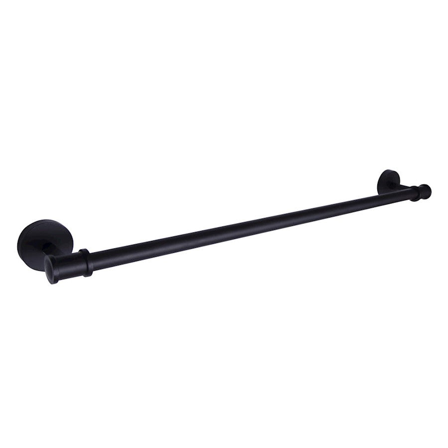 Canarm Carson 24in Bath Accessory | Black Metal | Bathroom Towel Bar & Storage | W 24 x D 3 x H 2 in | Model BA102A24BK