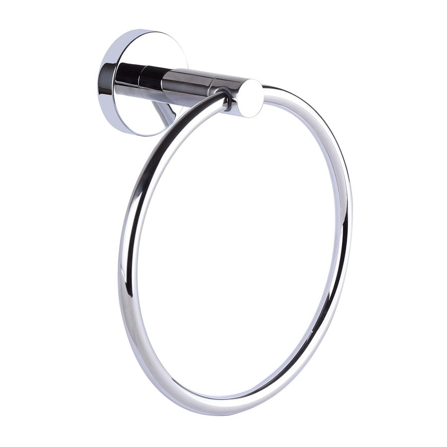 Canarm Cain 7in Towel Ring | Chrome Stainless Steel and Diecast Aluminum | Bathroom & Entryway | 7 x 3 x 7 in | Model BA103A07CH