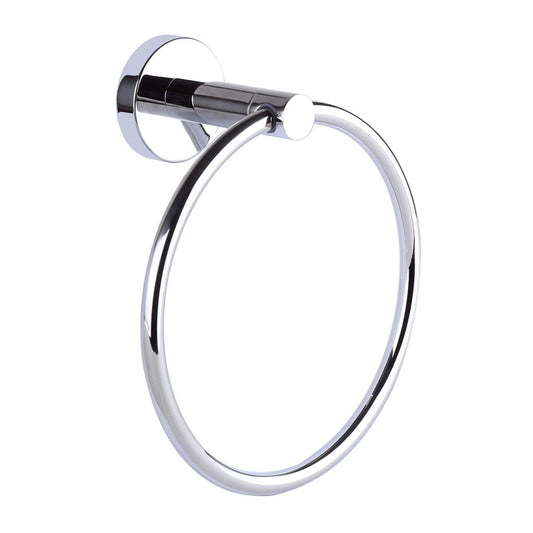 Canarm Cain 7in Towel Ring | Chrome Stainless Steel and Diecast Aluminum | Bathroom & Entryway | 7 x 3 x 7 in | Model BA103A07CH