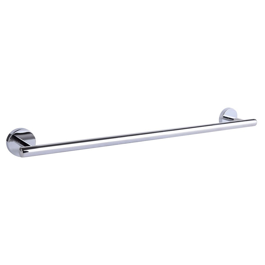 Canarm Cain 24in Towel Bar | Stainless Steel & Aluminum | Bathroom & Powder Room Towel Rack | 24 x 3 x 2 in | Model BA103A24CH