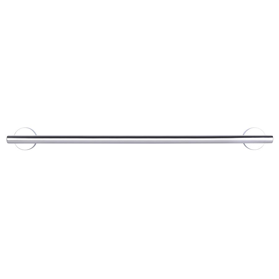 Canarm Cain 24in Towel Bar | Stainless Steel & Aluminum | Bathroom & Powder Room Towel Rack | 24 x 3 x 2 in | Model BA103A24CH