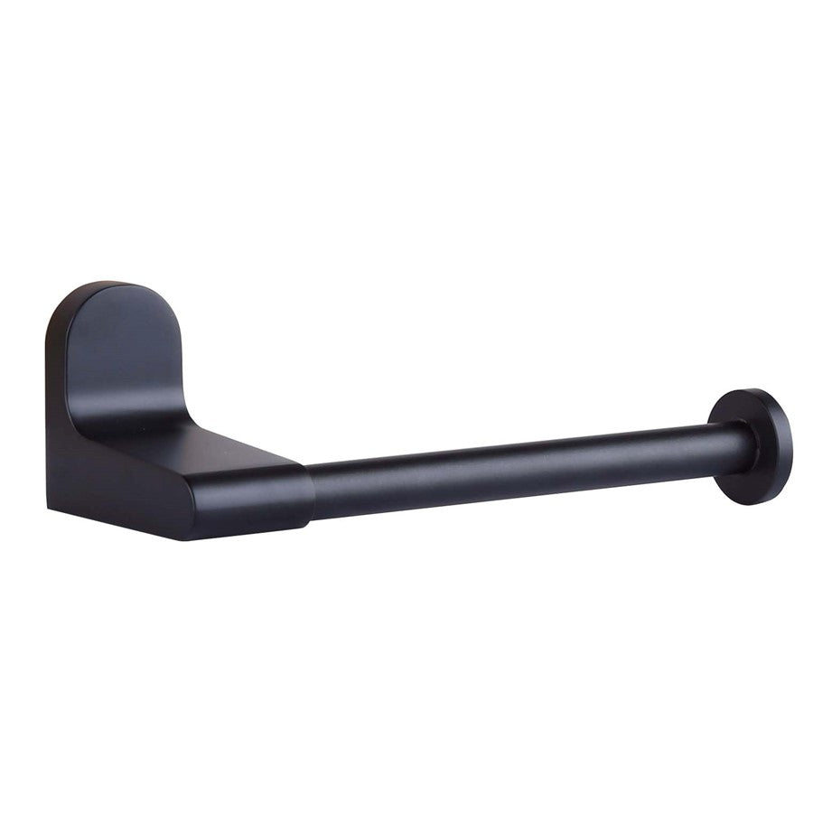 Canarm Lyla 6.5in Toilet Paper Holder | Matte Black Aluminum | Bathroom Tissue Roll Holder | 2.13in H | Model BA105A07BK