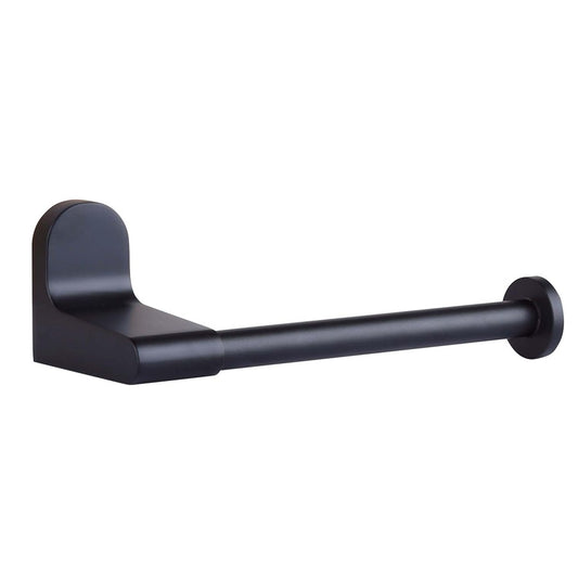 Canarm Lyla 6.5in Toilet Paper Holder | Matte Black Aluminum | Bathroom Tissue Roll Holder | 2.13in H | Model BA105A07BK