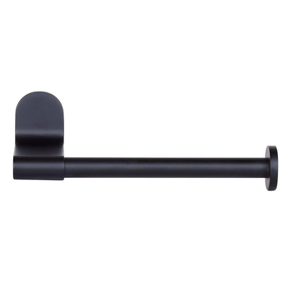Canarm Lyla 6.5in Toilet Paper Holder | Matte Black Aluminum | Bathroom Tissue Roll Holder | 2.13in H | Model BA105A07BK