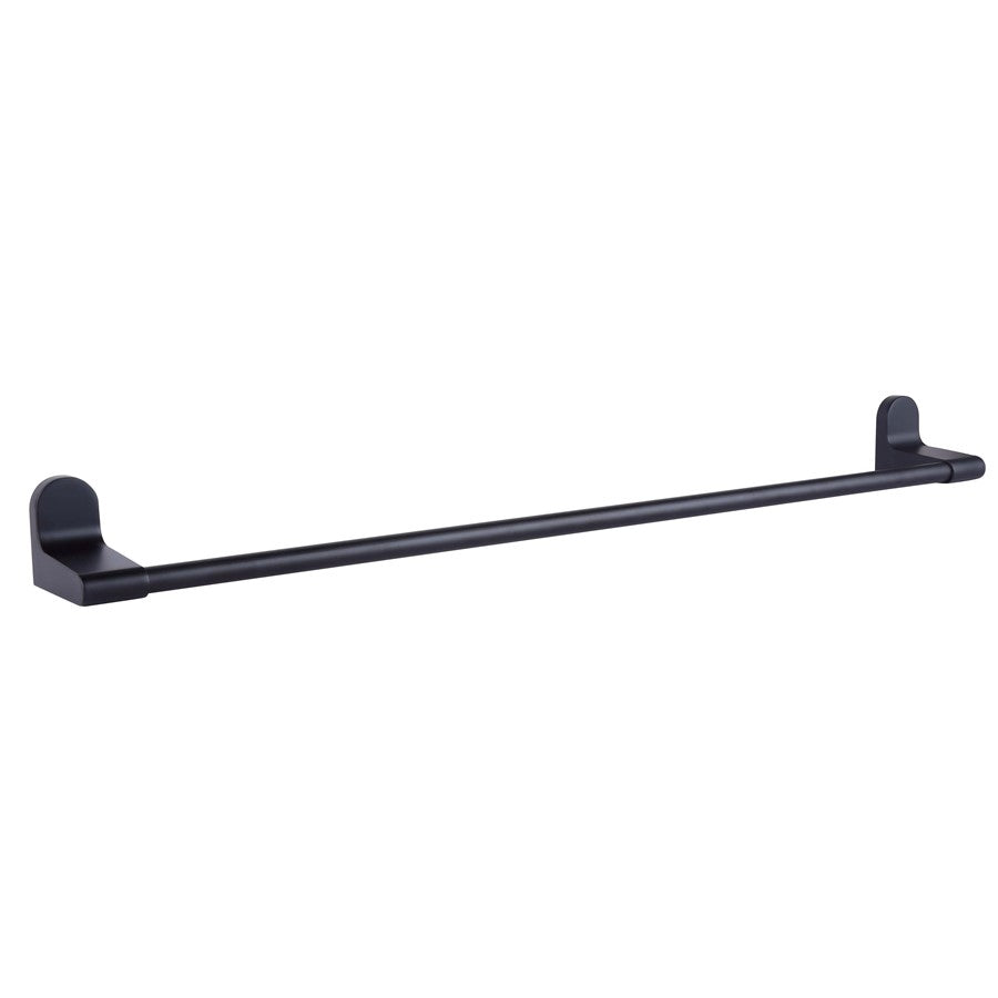 Canarm Lyla 24in Towel Bar | Matte Black Aluminum | Bathroom & Spa Wall Mount | 24 x 2.75 x 2.13 in | Model BA105A24BK