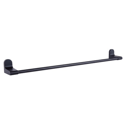 Canarm Lyla 24in Towel Bar | Matte Black Aluminum | Bathroom & Spa Wall Mount | 24 x 2.75 x 2.13 in | Model BA105A24BK