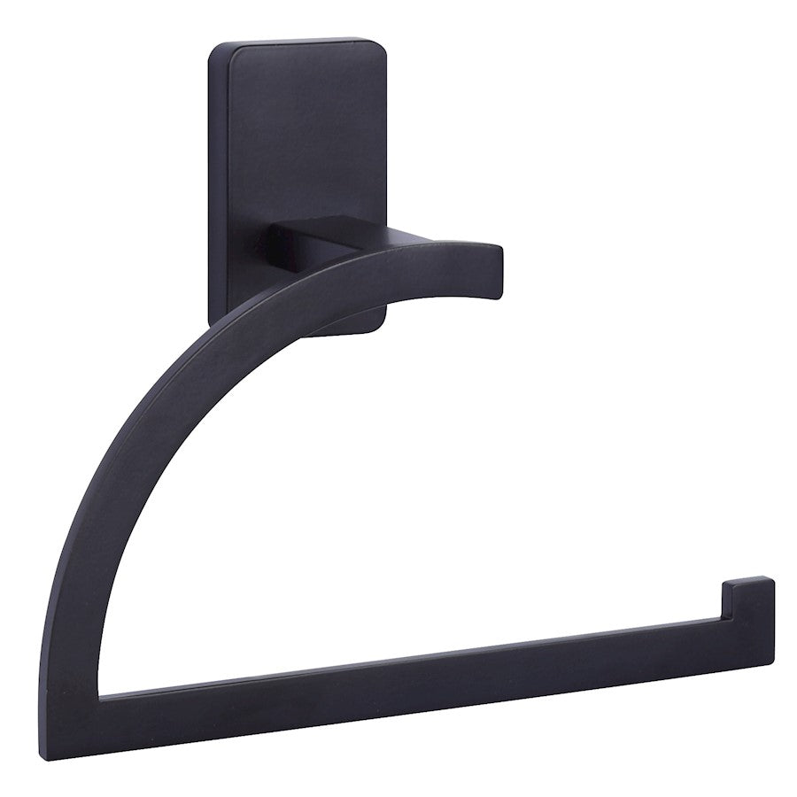 Canarm Archer 7in Toilet Paper Holder | Matte Black Metal | Bathroom & Powder Room Wall Mount | 7 x 2 x 6 in | Model BA106A07BK
