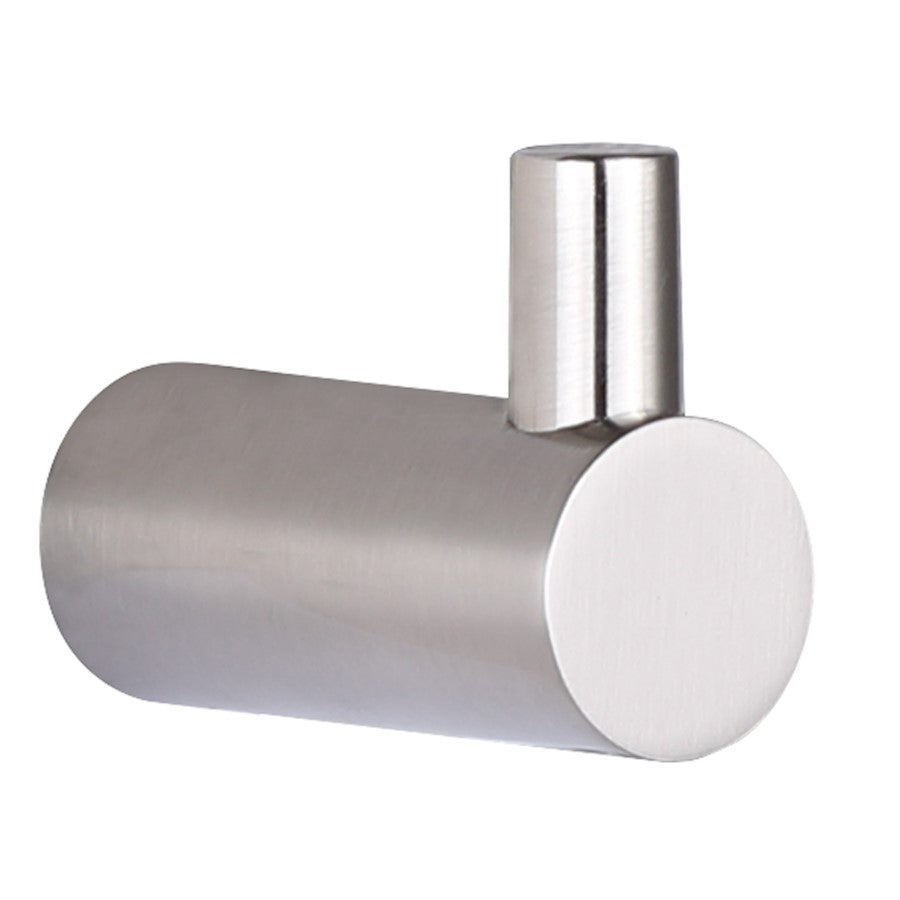 Canarm Arri 2in Robe Hook | Brushed Nickel Metal | Bathroom & Entryway Wall Mount | 1 x 2 x 2 in | Model BA107A01BN