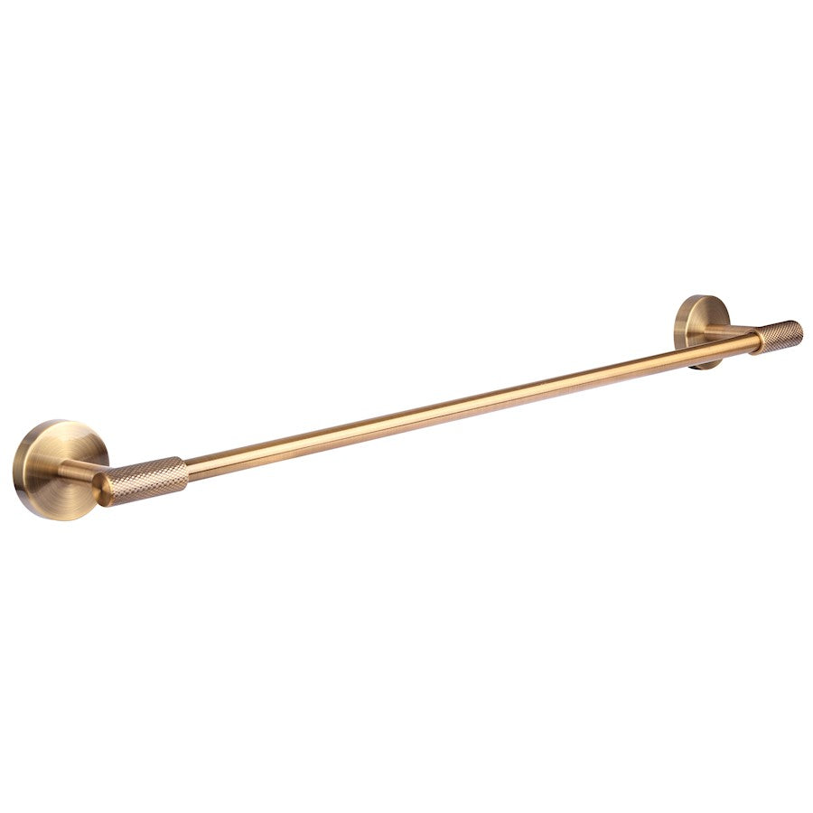 Canarm Varen 24in Towel Bar | Gold Metal | Bathroom & Powder Room Towel Holder | 24 x 3 x 2 in | Model BA108A24GD