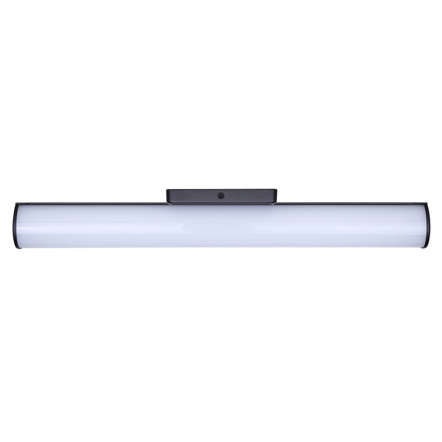 Canarm Osten 18in 1-Light Vanity Light | Modern Matte Black Aluminum & Iron | Bathroom & Powder Room | 18 x 4.72 x 2.5 in | Model BL-02B-18-BK-C