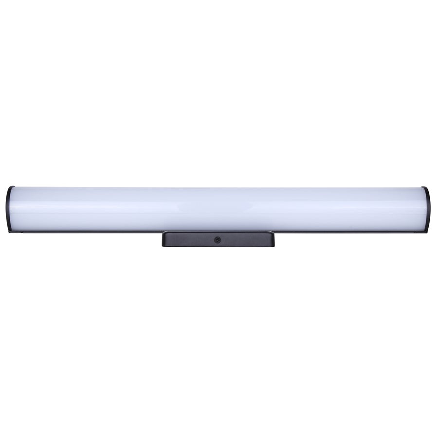 Canarm Osten 18in 1-Light Vanity Light | Modern Matte Black Aluminum & Iron | Bathroom & Powder Room | 18 x 4.72 x 2.5 in | Model BL-02B-18-BK-C