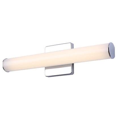 Canarm Osten 18in 1-Light LED Vanity | Modern Brushed Nickel and PC Lens | Bathroom & Powder Room | 18 x 4 x 2 in | Model BL-02B-18-CH-C