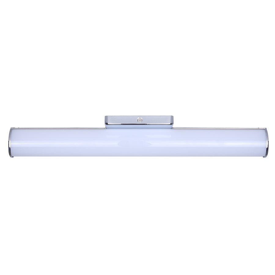 Canarm Osten 18in 1-Light LED Vanity | Modern Brushed Nickel and PC Lens | Bathroom & Powder Room | 18 x 4 x 2 in | Model BL-02B-18-CH-C