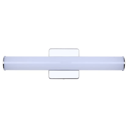 Canarm Osten 18in 1-Light LED Vanity | Modern Brushed Nickel and PC Lens | Bathroom & Powder Room | 18 x 4 x 2 in | Model BL-02B-18-CH-C