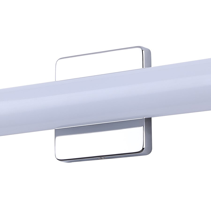 Canarm Osten 18in 1-Light LED Vanity | Modern Brushed Nickel and PC Lens | Bathroom & Powder Room | 18 x 4 x 2 in | Model BL-02B-18-CH-C