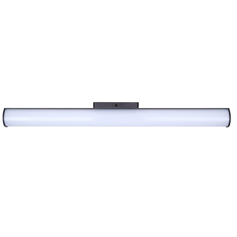 Canarm Osten 24in 1-Light LED Vanity | Modern Black and PC Lens | Bathroom & Powder Room | 24 x 4 x 2 in | Model BL-02B-24-BK-C