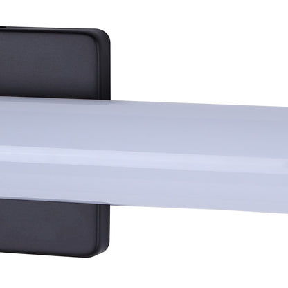 Canarm Osten 24in 1-Light LED Vanity | Modern Black and PC Lens | Bathroom & Powder Room | 24 x 4 x 2 in | Model BL-02B-24-BK-C