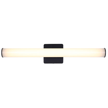 Canarm Osten 24in 1-Light LED Vanity | Modern Black and PC Lens | Bathroom & Powder Room | 24 x 4 x 2 in | Model BL-02B-24-BK-C