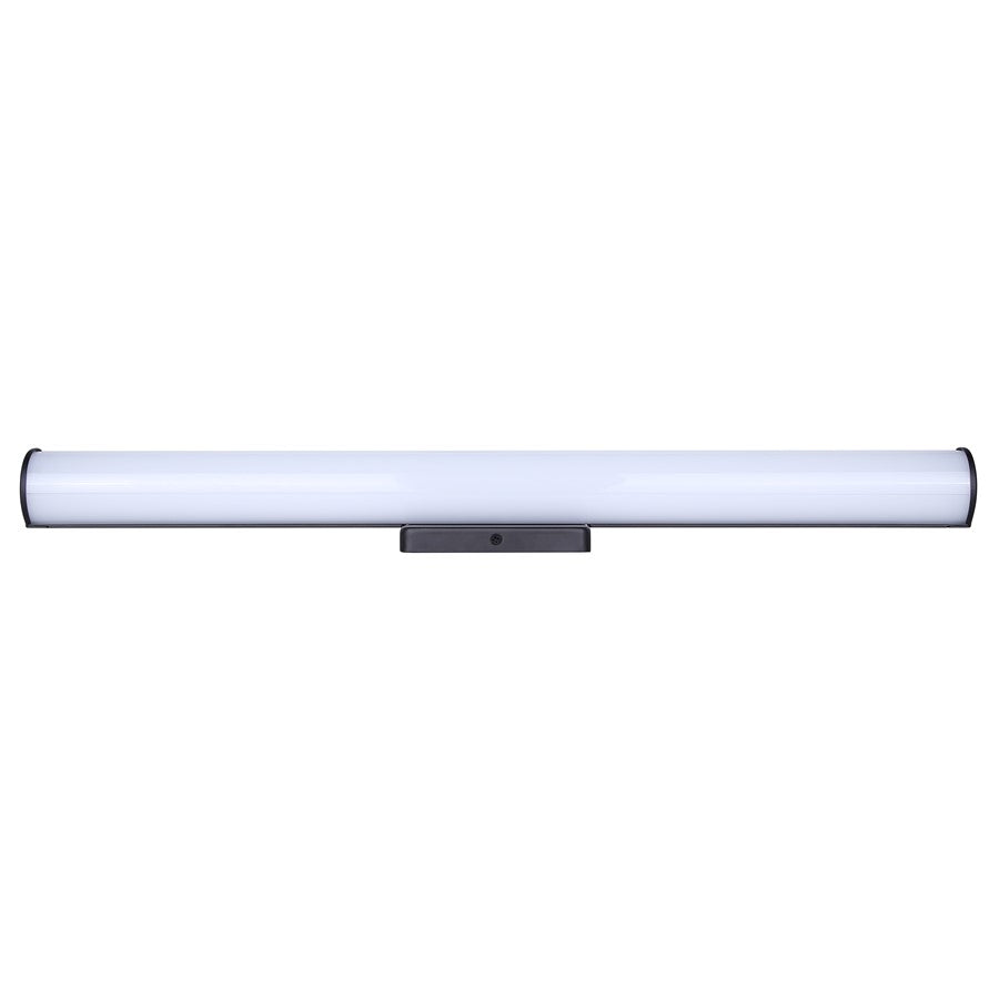 Canarm Osten 24in 1-Light LED Vanity | Modern Black and PC Lens | Bathroom & Powder Room | 24 x 4 x 2 in | Model BL-02B-24-BK-C