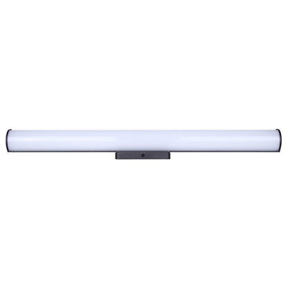 Canarm Osten 24in 1-Light LED Vanity | Modern Black and PC Lens | Bathroom & Powder Room | 24 x 4 x 2 in | Model BL-02B-24-BK-C